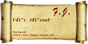 Für József névjegykártya
